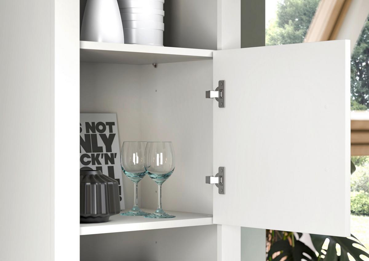 Obývacia stena JACKY - biela/antracitová, Modern, kompozitné drevo/plast (230/184/37cm) - Mömax