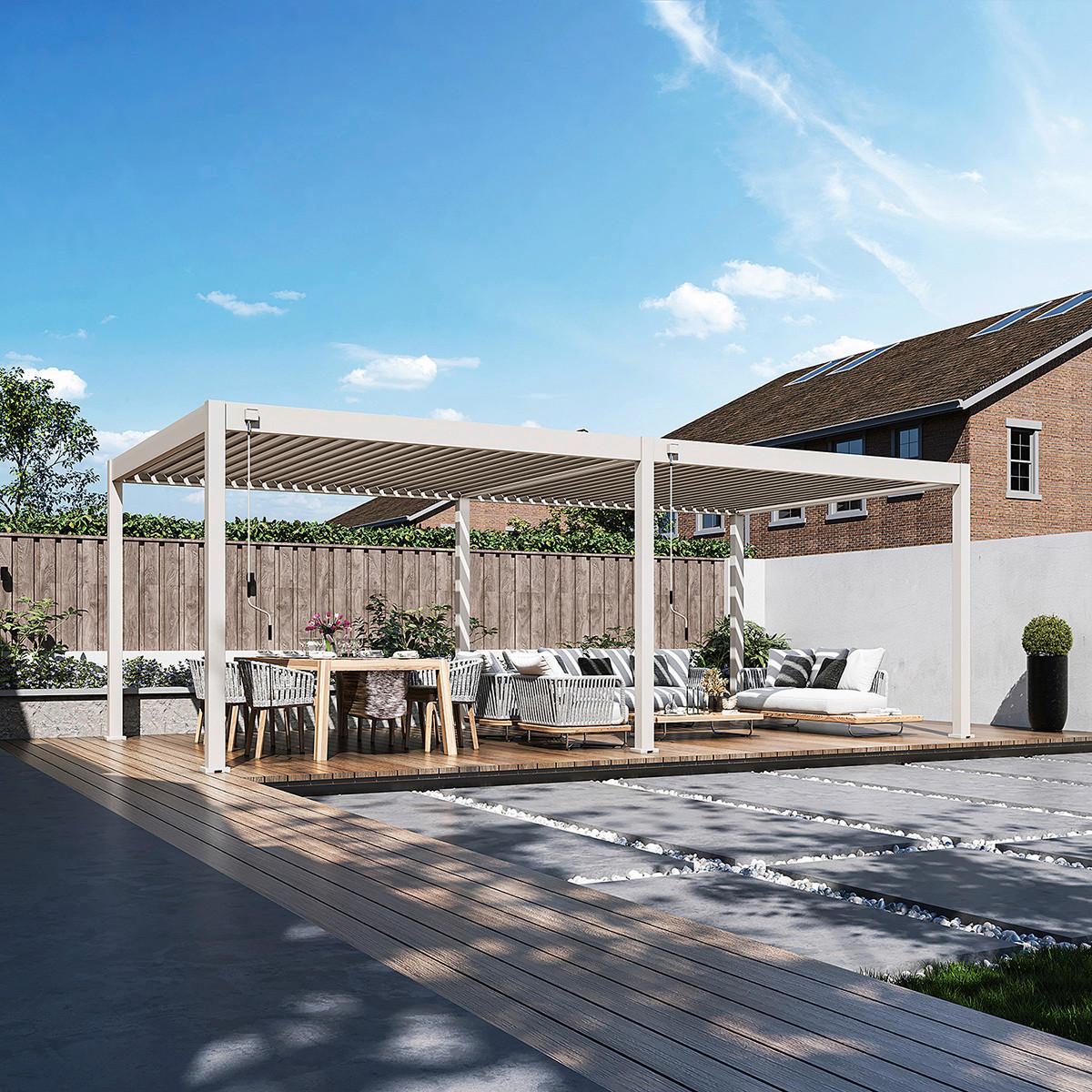 Pergoline Superoir, 360x720 Cm Wetterbeständig, Ivory Sand - Perlmutt, Basics, Metall (360/720/255cm)