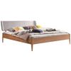 Bett Pienza, Eichefarben 140x200 Cm - Eichefarben/Hellgrau, MODERN, Holz/Textil (140/200cm) - Hasena