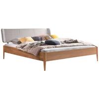 Bett Pienza, Eichefarben 140x200 Cm - Eichefarben/Hellgrau, MODERN, Holz/Textil (140/200cm) - Hasena