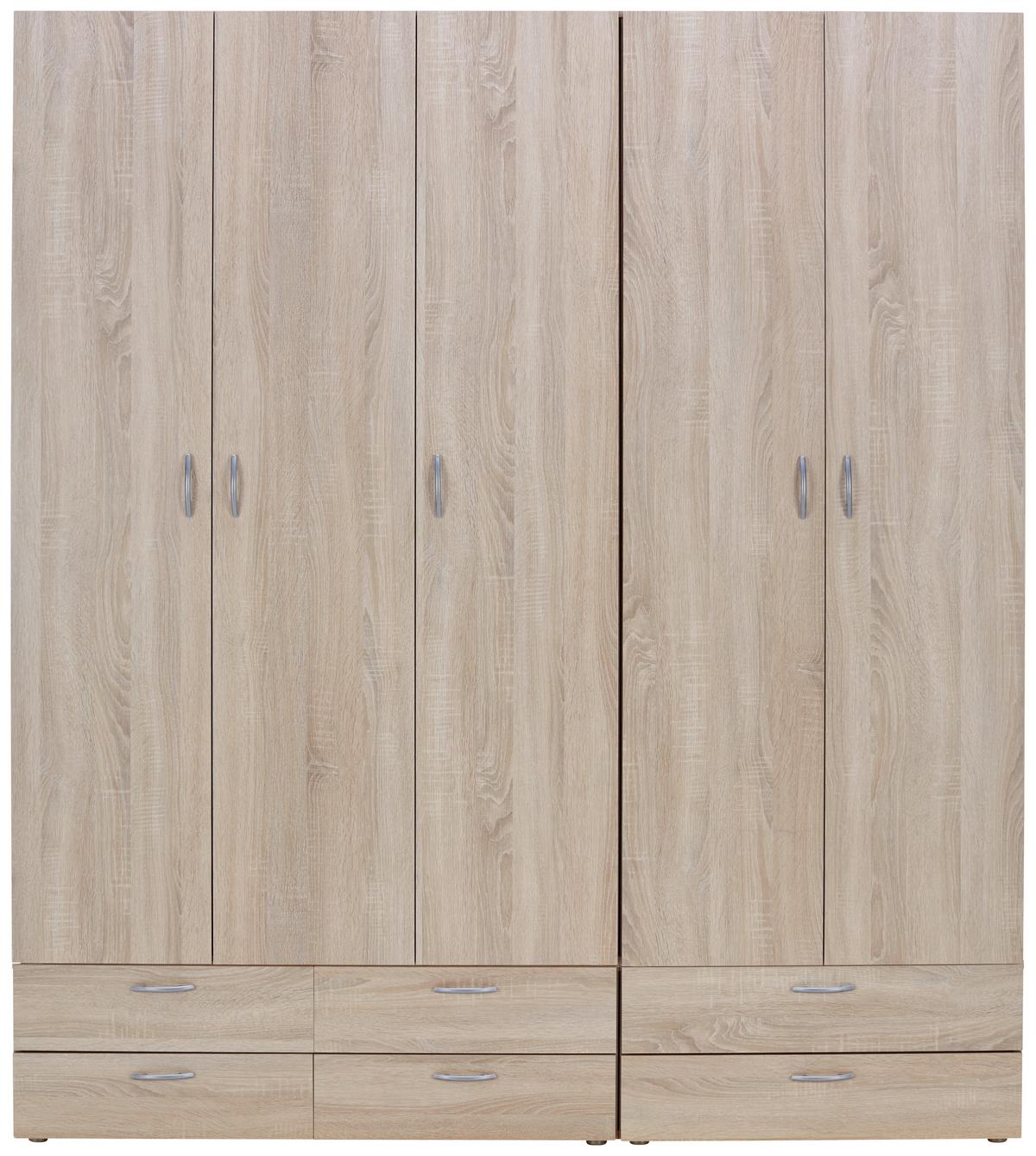 Schubladenboxe Basic Sonoma Eiche Dekor 4 Laden - Sonoma Eiche, KONVENTIONELL, Holzwerkstoff (110,7/35/51,9cm)