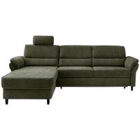 Ecksofa Cavoli, Olivgrün S: 176x279 cm - Schwarz/Olivgrün, MODERN, Textil (176/279cm) - Livetastic