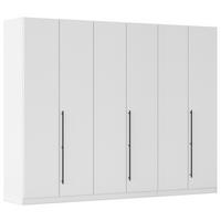 Kleiderschrank Safari B: 271 cm - Weiß/Grau, KONVENTIONELL, Holzwerkstoff (271/210/54cm)