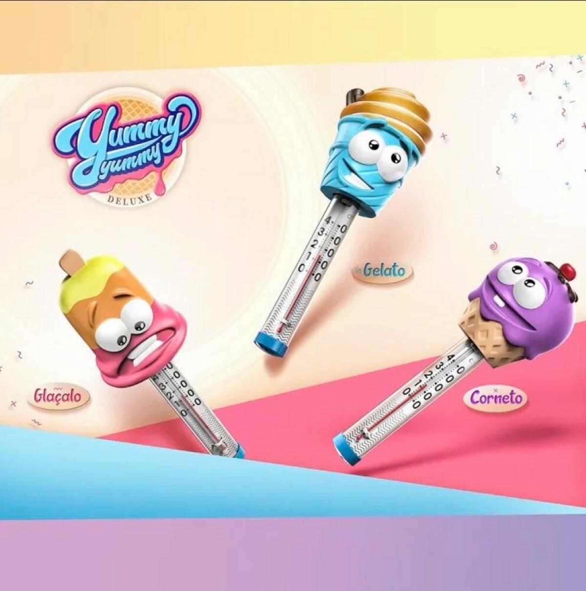 Mőmérő Medencébe - világoskék/narancs, Basics, műanyag