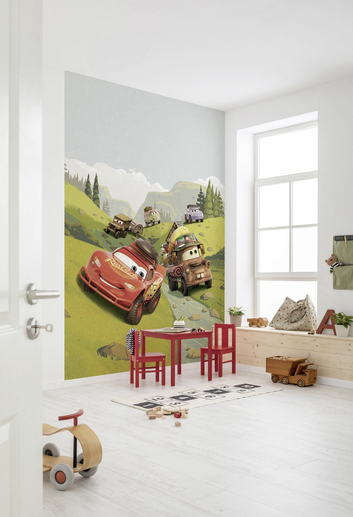 Fototapete Cars Camping - Multicolor, Trend, Textil (200/280cm)