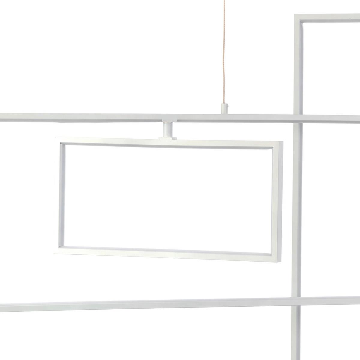 Led-hängeleuchte 5047/sb - Weiß, Design, Metall (90/2/100cm)