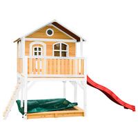 Spielhaus A030.042.21 - Rot/Braun, KONVENTIONELL, Holz (432/293/212cm) - Ambia Garden