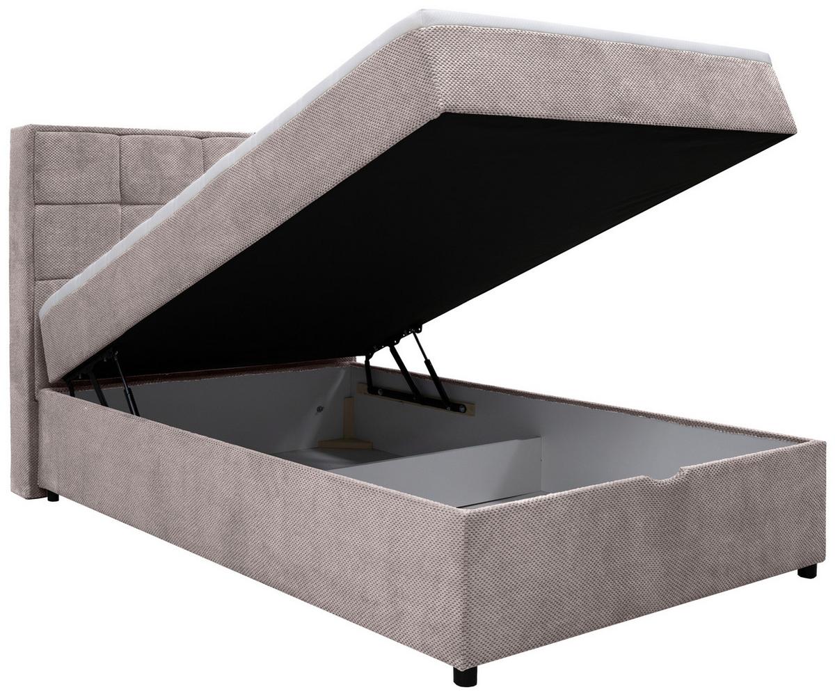 Boxbett Mit Bettkasten Catania 120x200 Cm Taupe - Taupe, MODERN, Holz/Holzwerkstoff (120/200cm) - MID.YOU