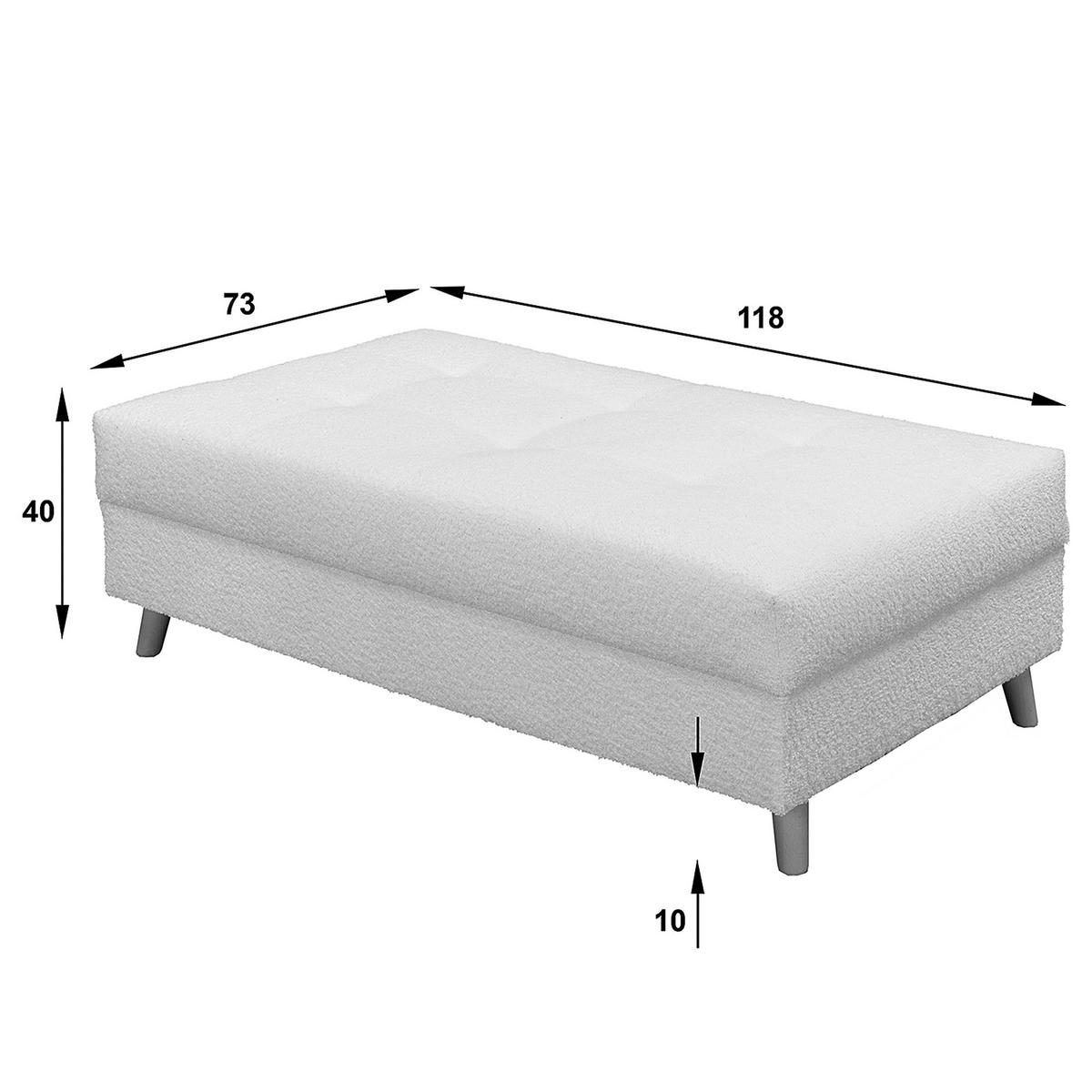 Ecksofa Ariella Weiß S: 161x231 cm - Naturfarben/Weiß, Design, Textil (161/231cm) - Livetastic