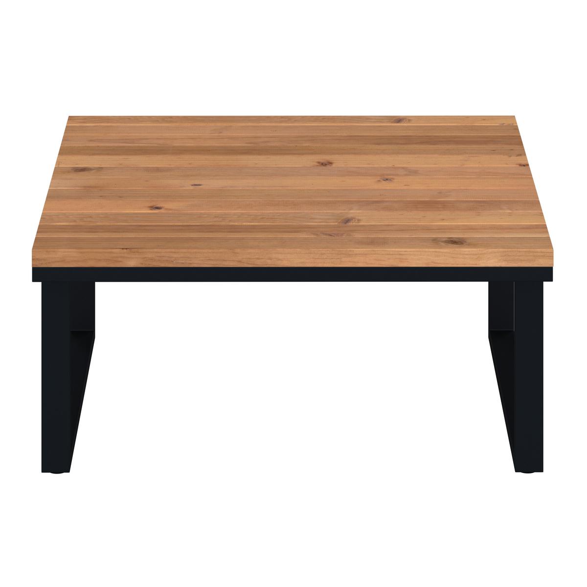TERASOVÁ SEDACIA SÚPRAVA LORETTA - čierna/farba akácie, Modern, kov/drevo (80/75/80cm) - Bessagi Garden