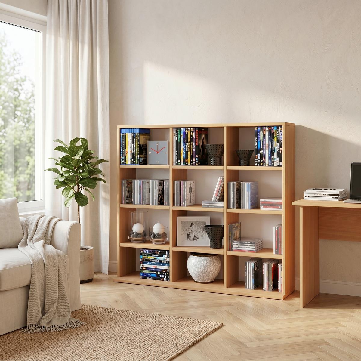Standregal Dekor Megosa Mini 102 cm, Buchefarben - Buchefarben, KONVENTIONELL, Holzwerkstoff (102/83/18 (23)cm) - MID.YOU
