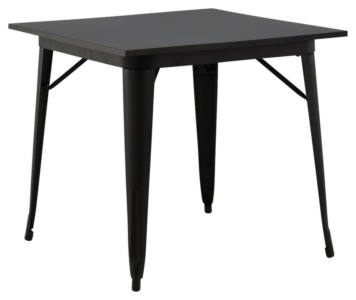 Esstisch Tempe - Schwarz, Design, Holz/Holzwerkstoff (80/80/75cm) - Livetastic