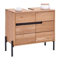 skříňka pod umyvadlo Avanto AVANTO -EXKLUSIV- - černá, Natur, kov/dřevo (64/61/35cm) - ecoTree