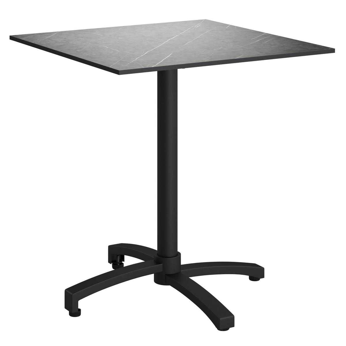 ZAHRADNÍ STŮL HEINER - šedá/černá, Basics, kov/plast (70/75/70cm)