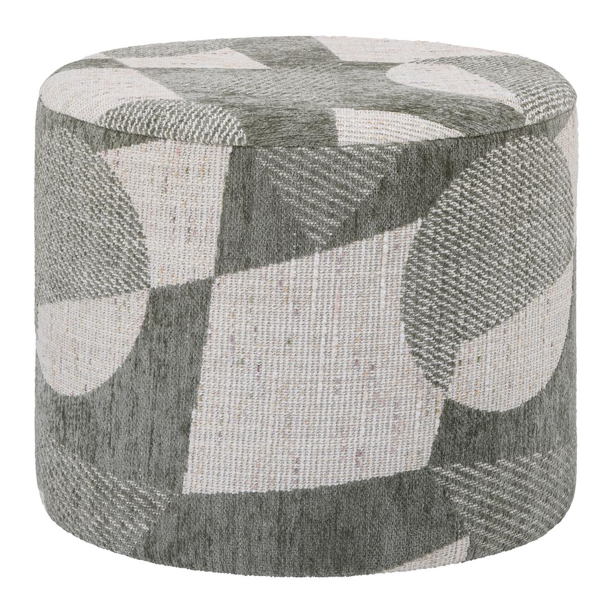 Taburetka MARLON, sivozelený žakár - biela/sivozelená, Lifestyle, kompozitné drevo/textil (50/40cm) - Premium Living