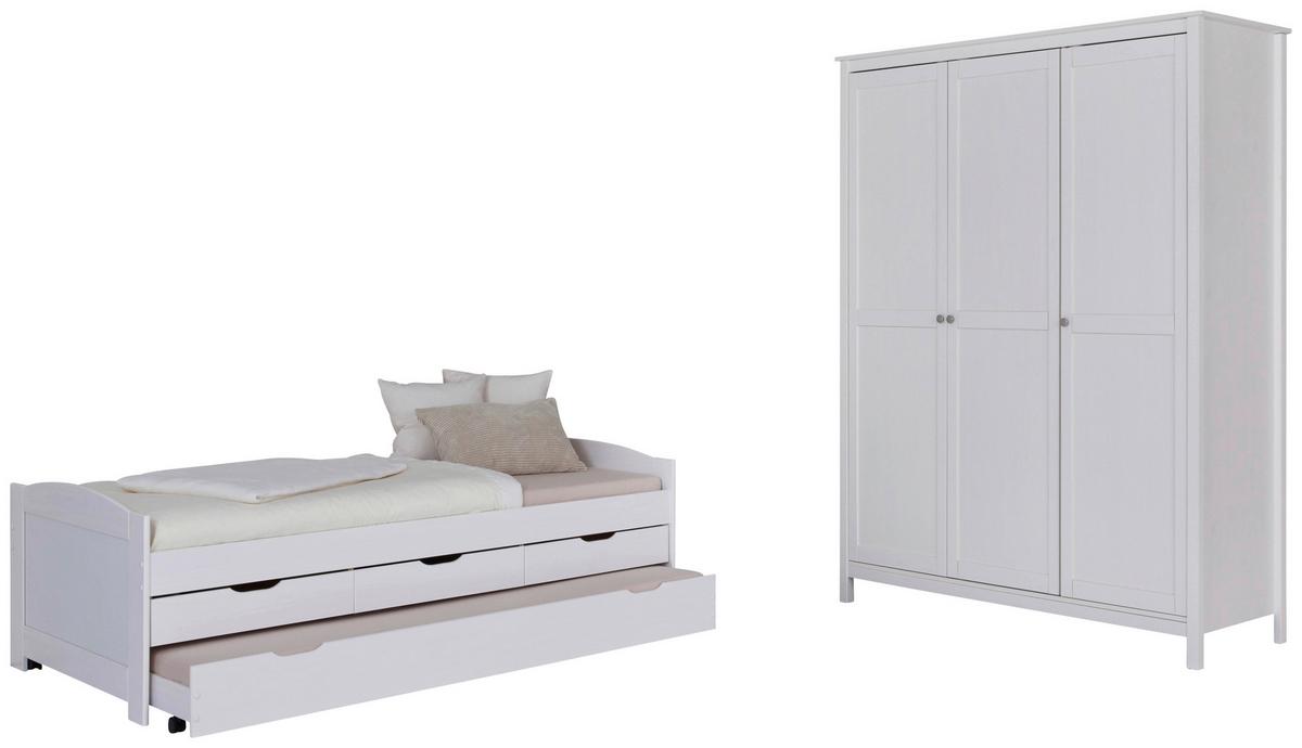 EINZELZIMMER Chilly Weiß 2-teilig - Weiß, MODERN, Holz - MID.YOU