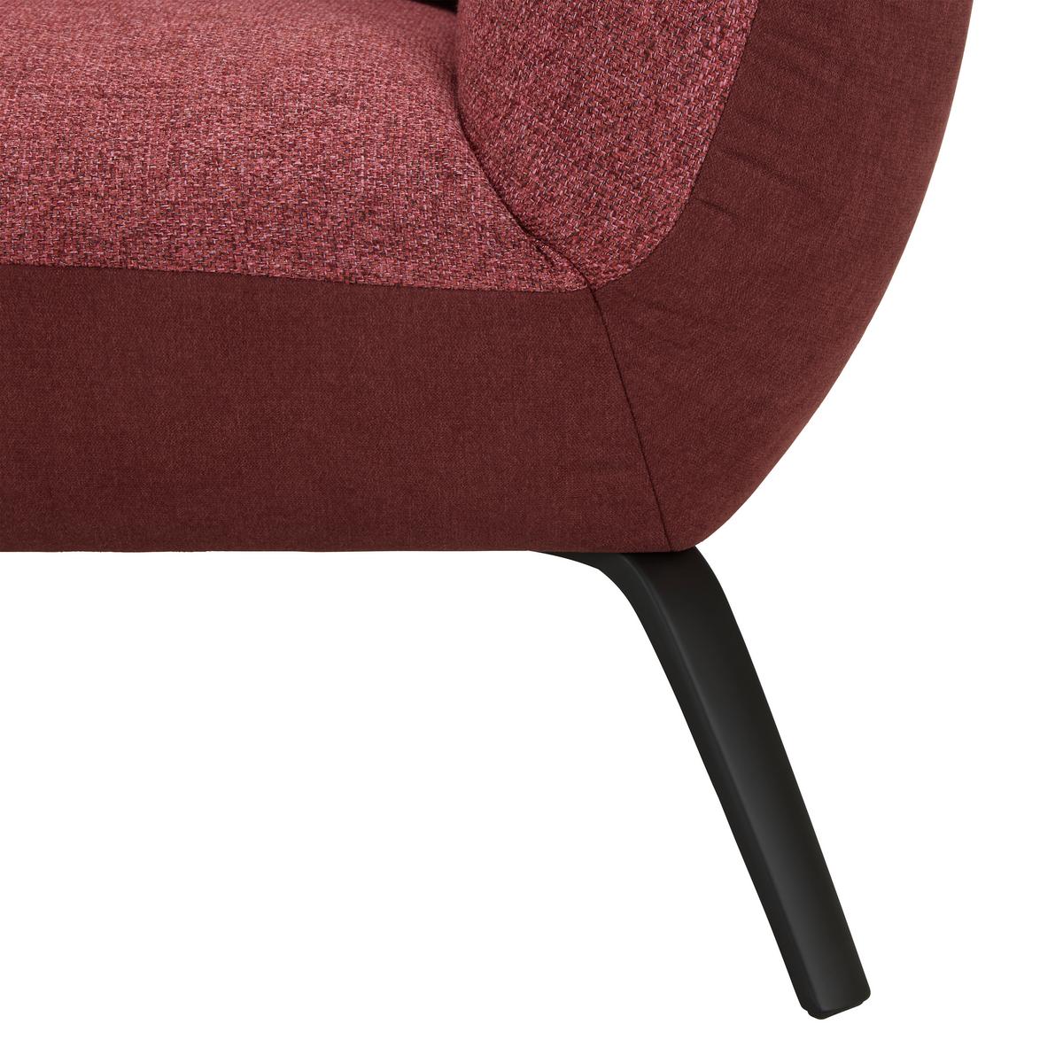 Veľká pohovka TRENDY, bordová - čierna/bordová, Modern, kompozitné drevo (260/93/124cm) - Premium Living