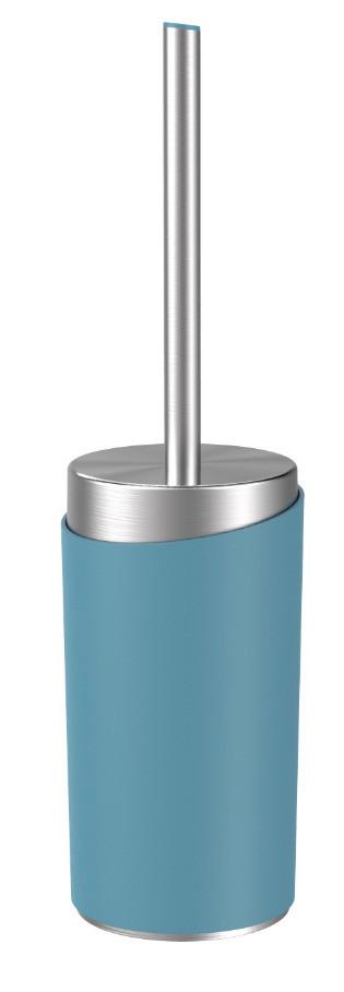 WC KEFA SO STOJANOM CHRIS - modrá/farba ušľachtilej ocele, Modern, kov/plast (9,6/37cm) - Premium Living