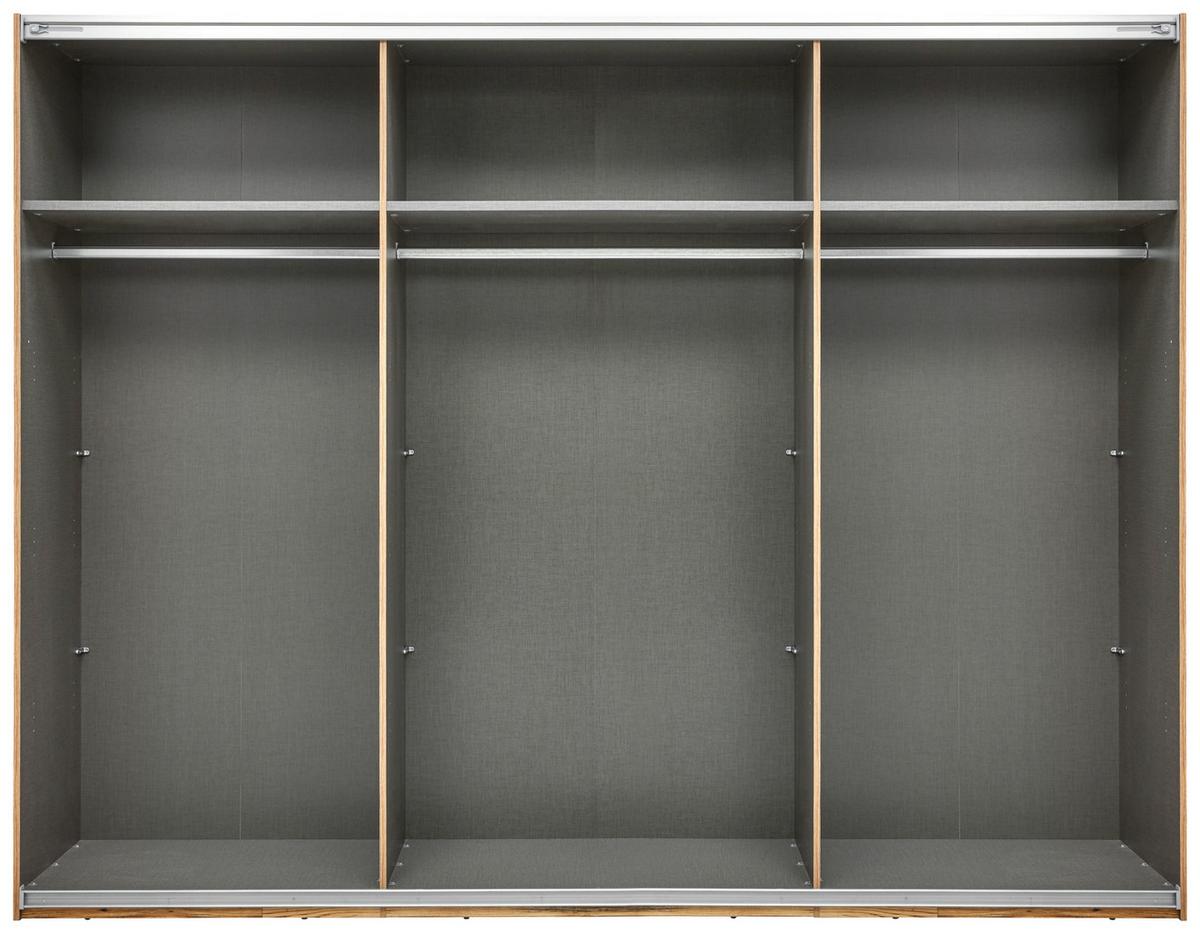 Schwebetürenschrank 270cm Alicante, Alpinlook/betonoxid - Fichtefarben/Eichefarben, MODERN, Holzwerkstoff (270/210/60cm) - Luca Bessoni