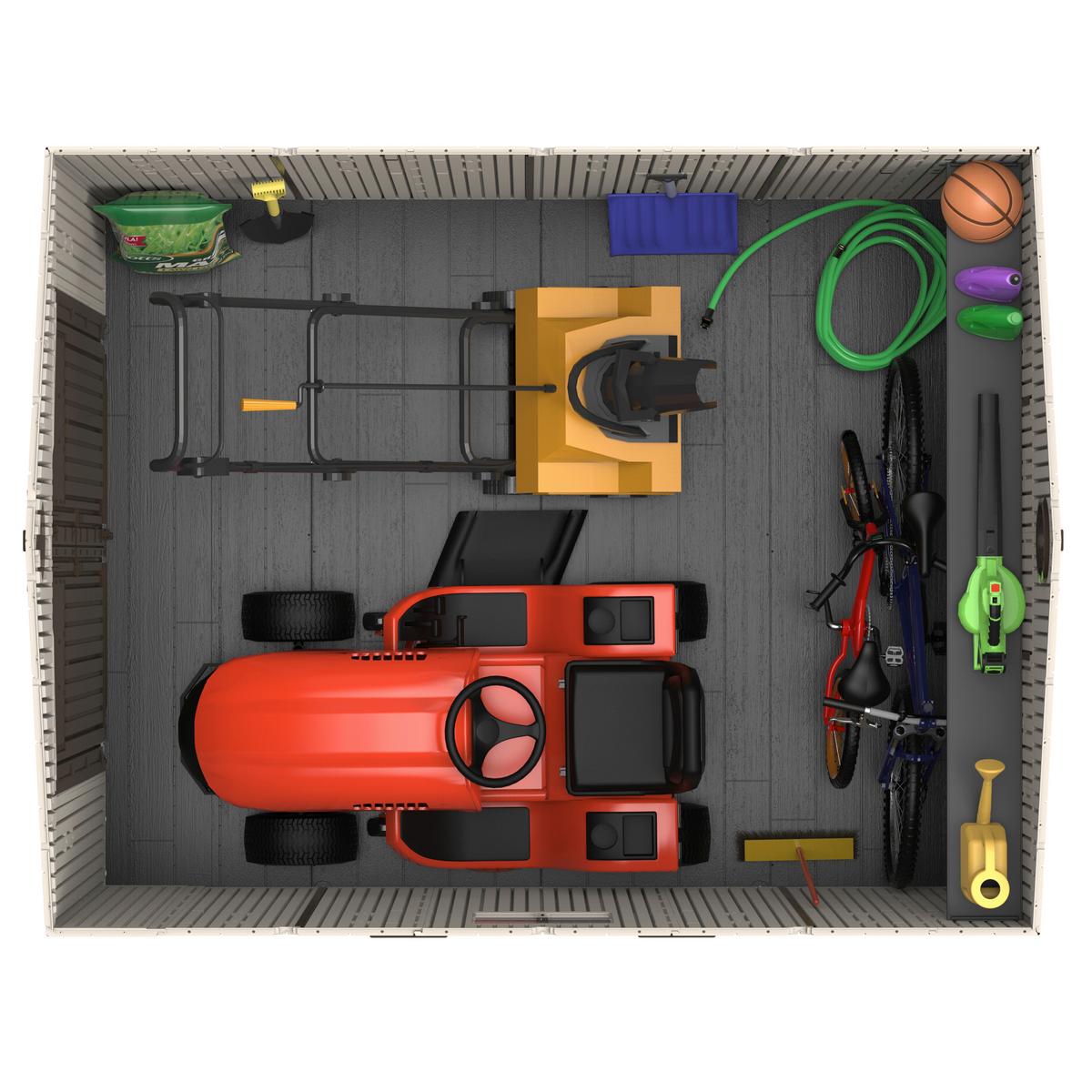 Gerätehaus versperrbar 305x244x244 cm - Dunkelgrau, Basics, Kunststoff (305/244/244cm)