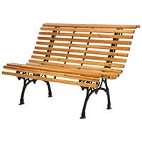 Gartenbank Holz Marie 2-Sitzer Marie - Schwarz/Naturfarben, Basics, Holz (117,00/61,00/77,00cm)