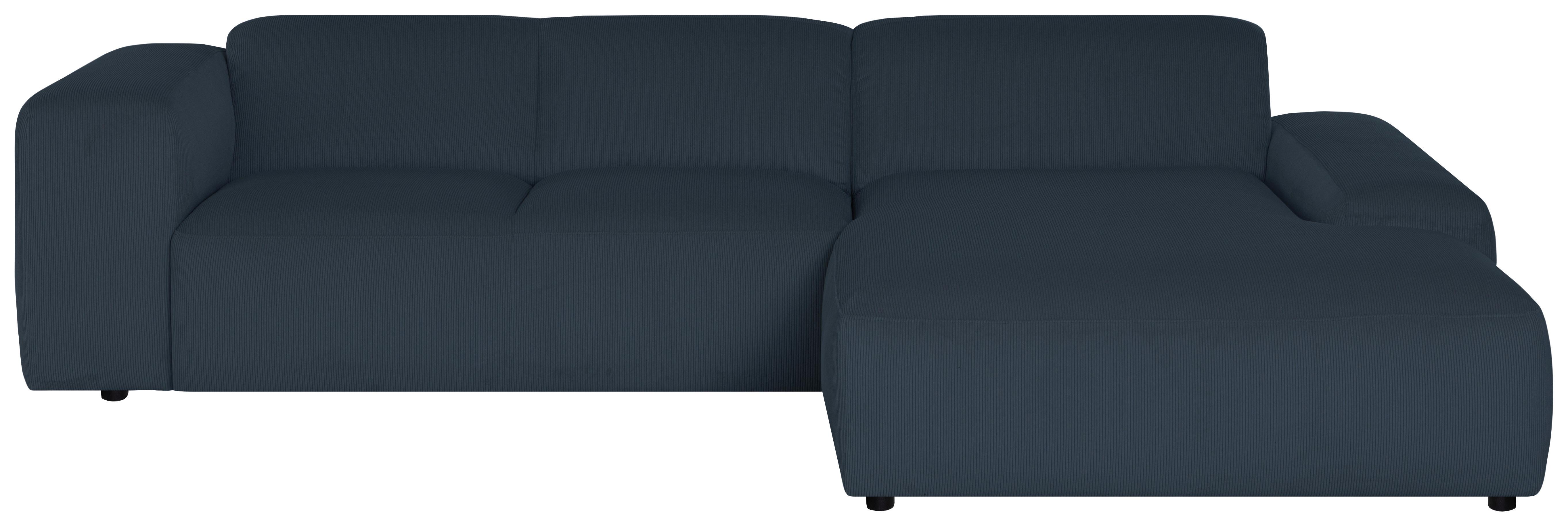 ECKSOFA Hannah Blau 304x200 cm - Blau/Schwarz, Design, Textil (304/200cm) - MID.YOU
