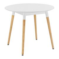 Jídelní stůl GAIA 90 cm - bílá/barvy dubu, Moderní, dřevo/kompozitní dřevo (90/75cm) - Bessagi Home