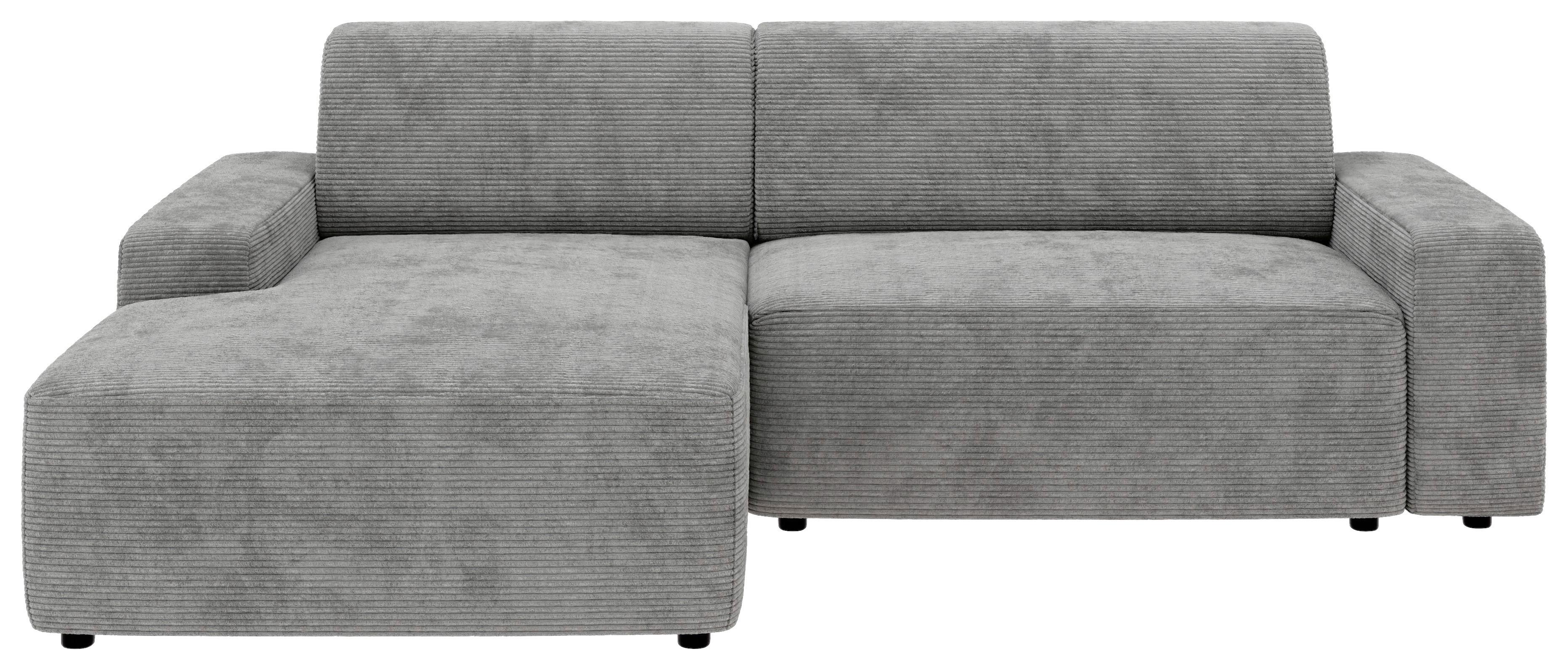 Ecksofa Wien, Grau S: 162x246 cm - Schwarz/Grau, MODERN, Textil (162/246cm) - Trendmanufaktur