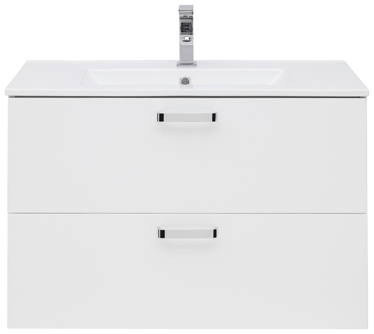 Badezimmer Fresh Weiß B: 160 cm - Weiß, KONVENTIONELL, Holzwerkstoff (160/168,5/46,5cm) - Ondega