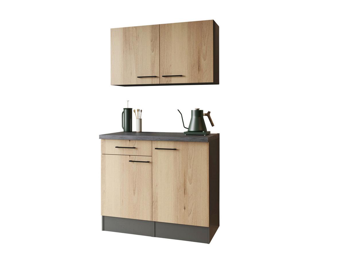 BUFFET Oliver, Grau Artisan B: 100 cm - Eiche Artisan/Grau, Trend, Holzwerkstoff (100/200/60cm) - Respekta
