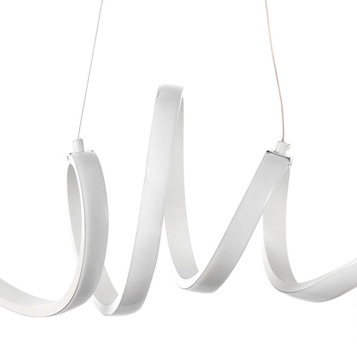 Led-hängeleuchte 5009/sb - Weiß, Design, Metall (80/25/145cm)