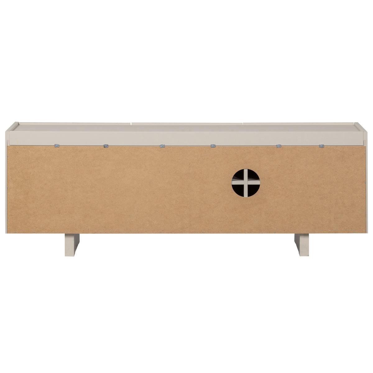 LOWBOARD Basu Grau B: 152cm - Grau, Design, Holz (152/53/46cm) - Livetastic