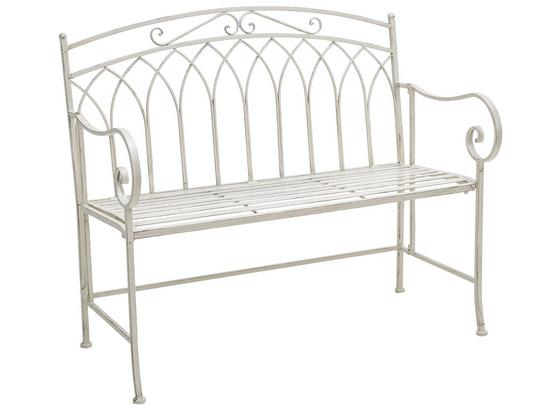 Gartenbank Pisa - Weiß, MODERN, Metall (105/91,5/58cm) - Ombra Gartenbank Pisa - Weiß, MODERN, Metall (105/91,5/58cm) - Ombra