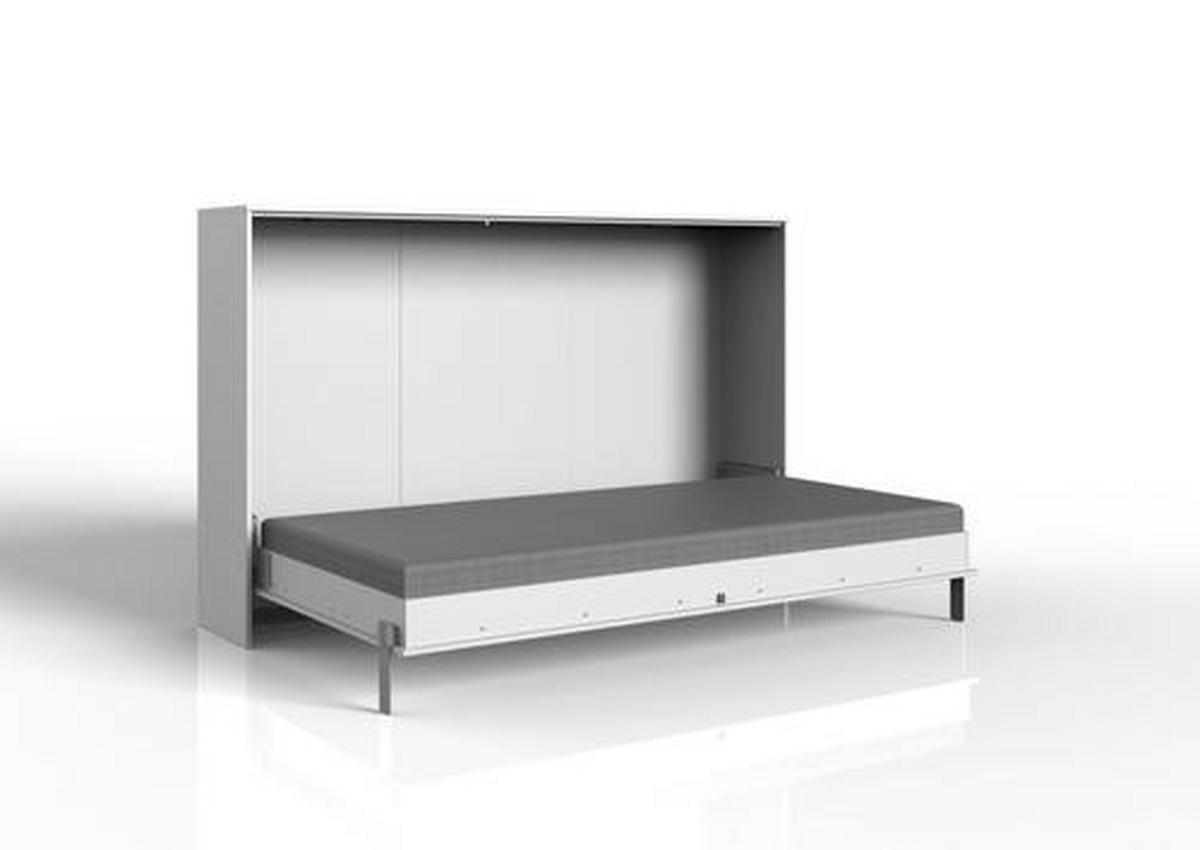 Vyklápěcí postel JUIST horizontální 120x200cm - bílá, Moderní, kompozitní dřevo (120/200cm)