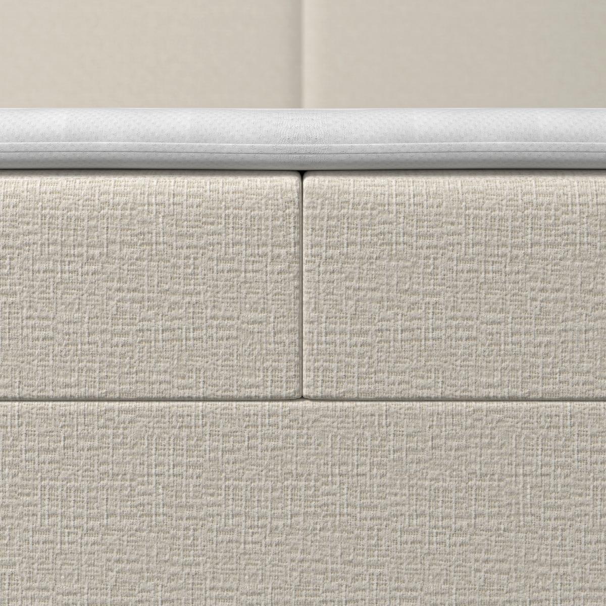 Boxspringová postel IMOLA 180x200, krémová - černá/krémová, Moderní, dřevo/textil (180/200cm) - Bessagi Home