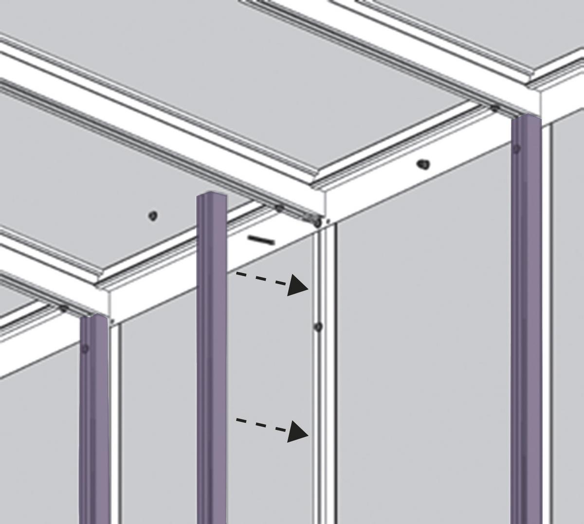 Gewächshaus-Nachrüstsatz Helena 10200 Aluminium - Alufarben, Basics, Metall (23/12,5/263cm)