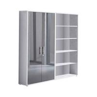 Aktenschrank Office Edition Grau/anthrazit Hg, B: 168,8 Cm - Anthrazit Hochglanz/Grau, MODERN, Holzwerkstoff (168,8/185,6/33cm) - MID.YOU