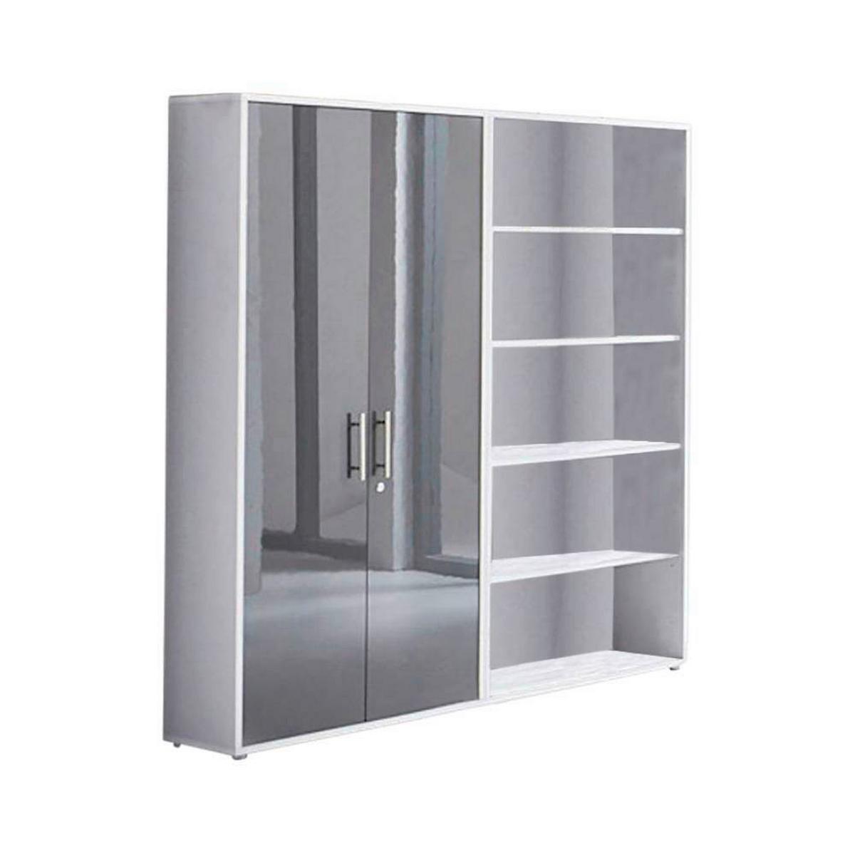 Aktenschrank Office Edition Grau/anthrazit Hg, B: 168,8 Cm - Anthrazit Hochglanz/Grau, MODERN, Holzwerkstoff (168,8/185,6/33cm) - MID.YOU