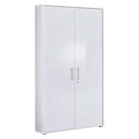 Aktenschrank Office Edition Weiß, Weiß Hochglanz B: 84,4cm - Weiß Hochglanz/Weiß, MODERN, Holzwerkstoff (84,4/185,6/33cm) - MID.YOU