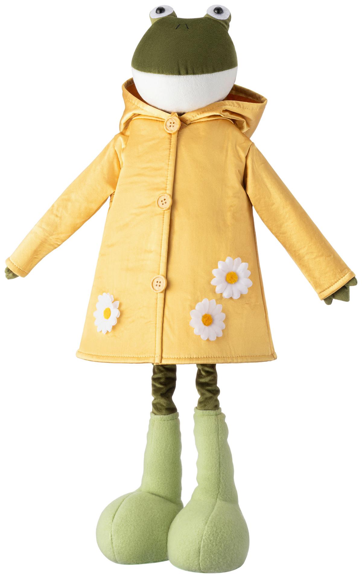 Dekofrosch Mara - Gelb/Grün, KONVENTIONELL, Naturmaterialien/Kunststoff (19/10/40-56cm) - Luca Bessoni