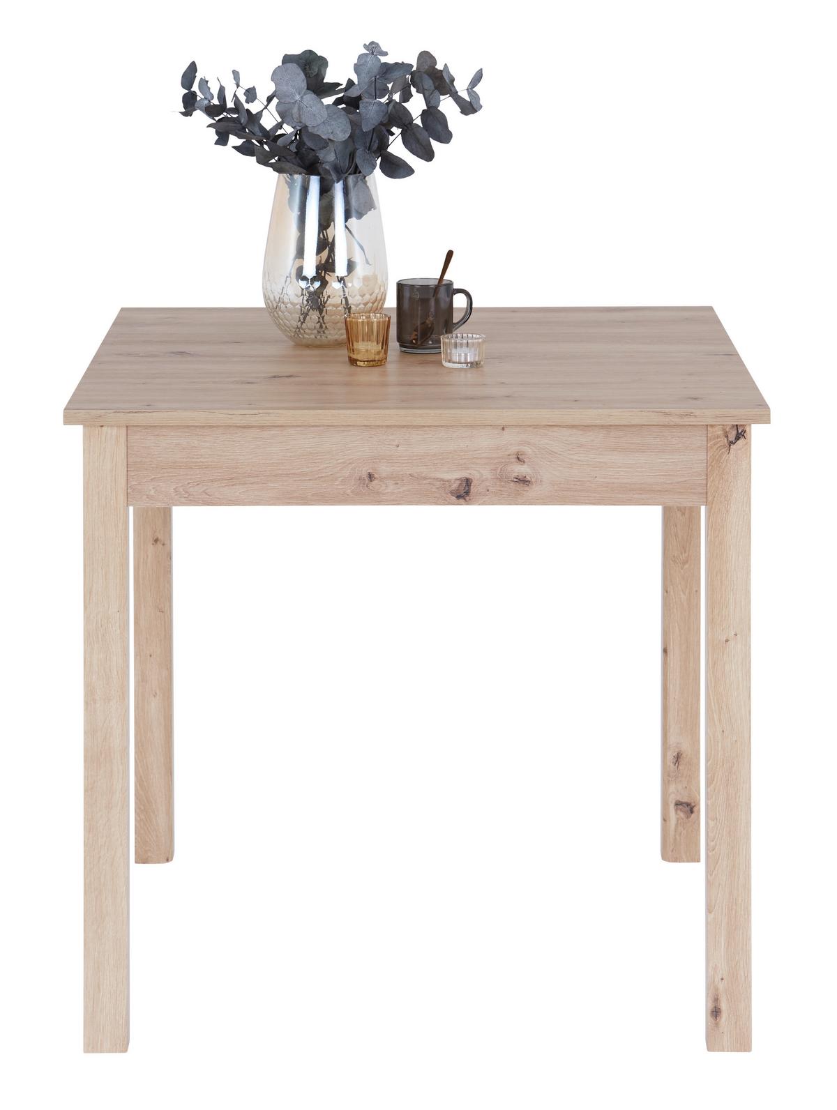Esstisch Brick 80 - Eiche Artisan, KONVENTIONELL, Holzwerkstoff (80/76/80cm)