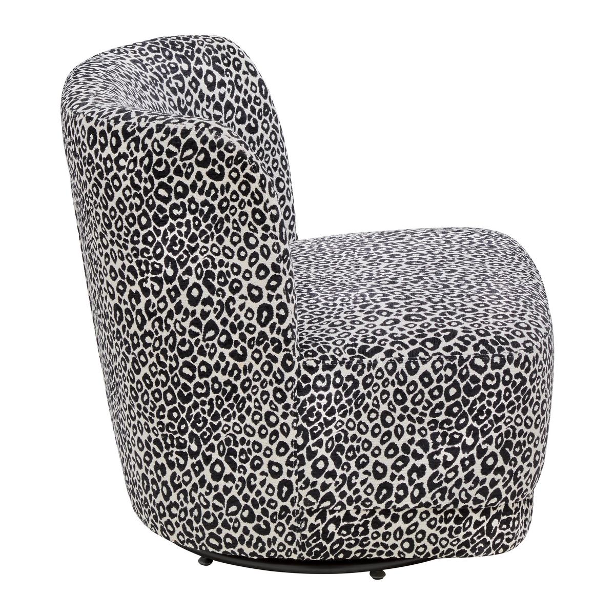 Designové křeslo BACA, černo-bílá žin., max. 140 kg - bílá/černá, Lifestyle, kov/dřevo (66/75/72cm) - Mömax