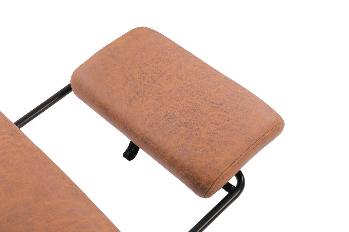 Chefsessel Bernie mit Armstützen Braun bis 140 kg - Schwarz/Braun, LIFESTYLE, Holz/Kunststoff (66/116-124/71,5cm) - Livetastic