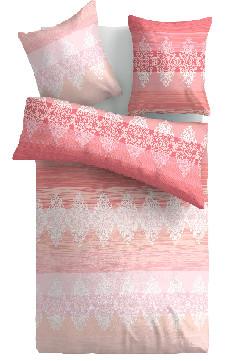 Betten-Set Sandra 2-Teilig Mikrofaser, Trocknergeeignet - Orange/Rosa, KONVENTIONELL, Textil - Primatex