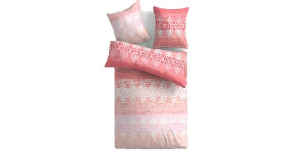 Betten-Set Sandra 2-Tlg. Mikrofaser, Trocknergeeignet - Orange/Rosa, KONVENTIONELL, Textil (70/140/90/200cm) - Primatex