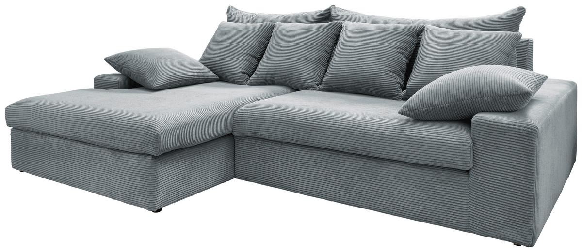 Ecksofa Avellino Hellblau S: 200/278 cm - Schwarz/Hellblau, MODERN, Textil (200/278cm) - Livetastic