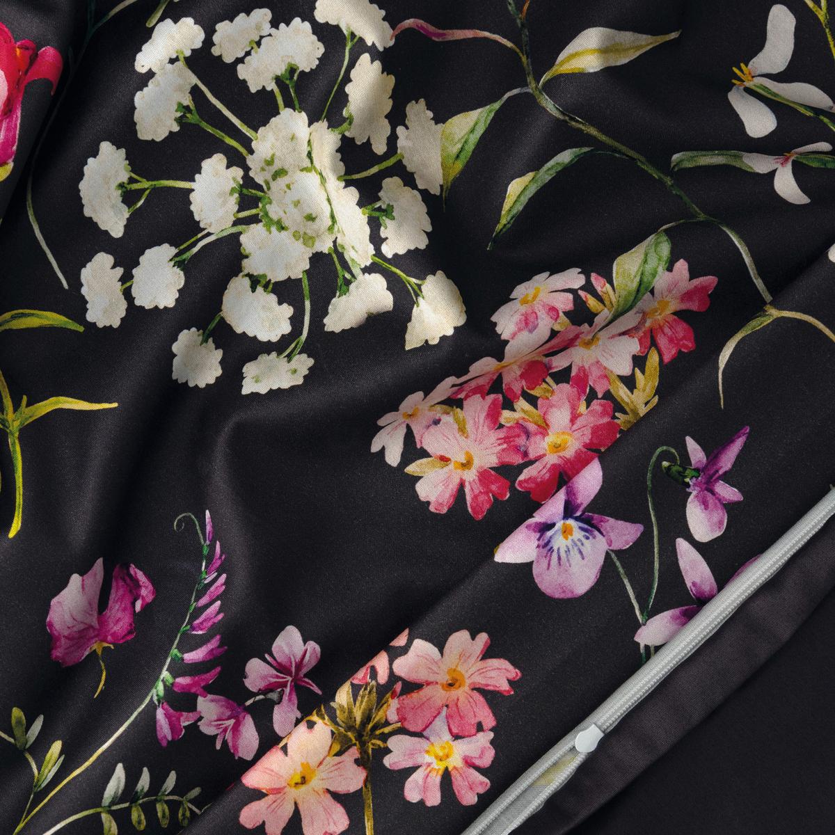 POSTEĽNÁ BIELIZEŇ S40DWP.005.FIORE BLACK - viacfarebná, Trend, textil (140/200cm) - Florella