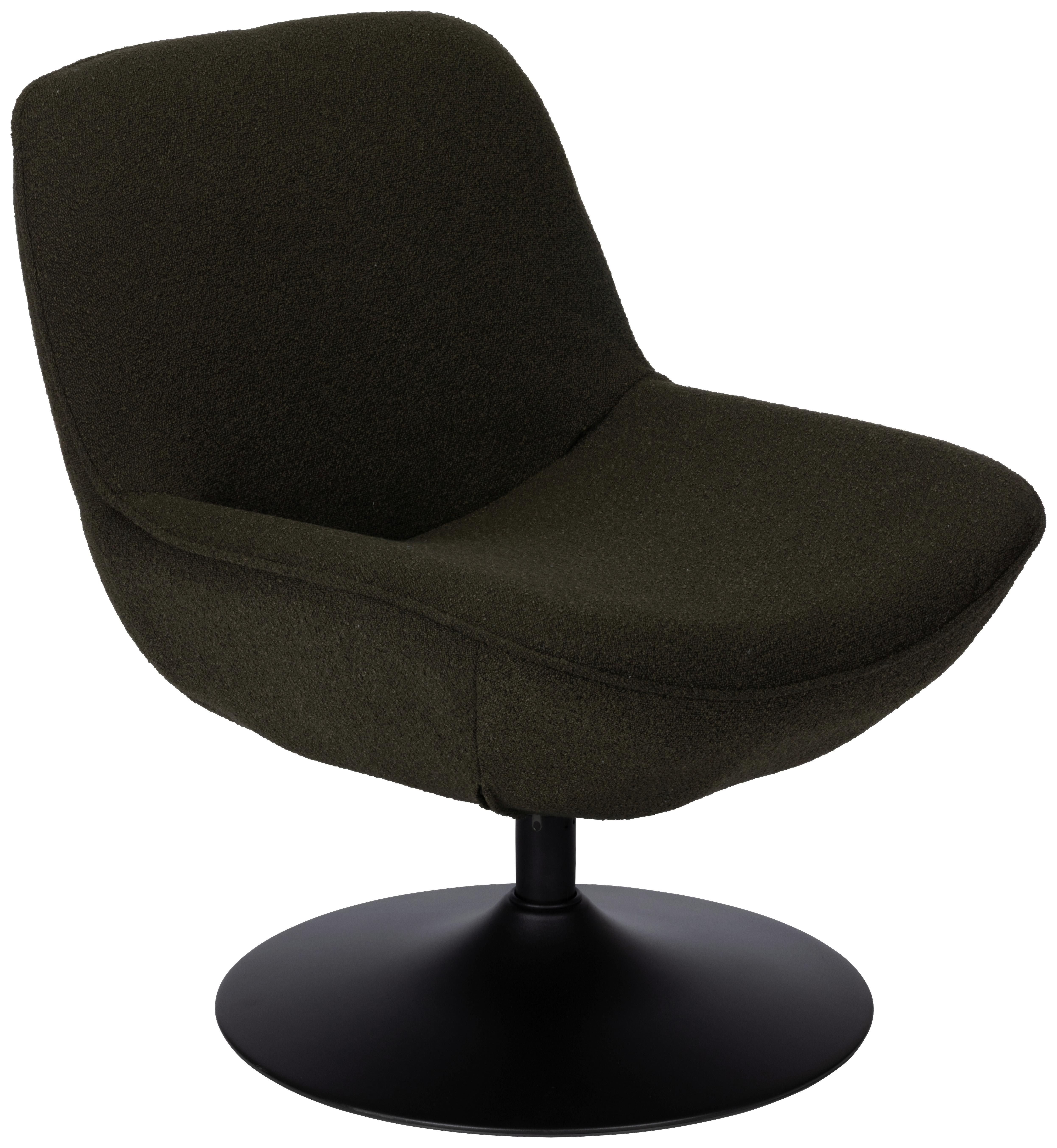 Relaxsessel Ramo Dunkelgrün B: 69 cm - Dunkelgrün/Schwarz, Basics, Textil/Metall (69/77/72cm) - Livetastic