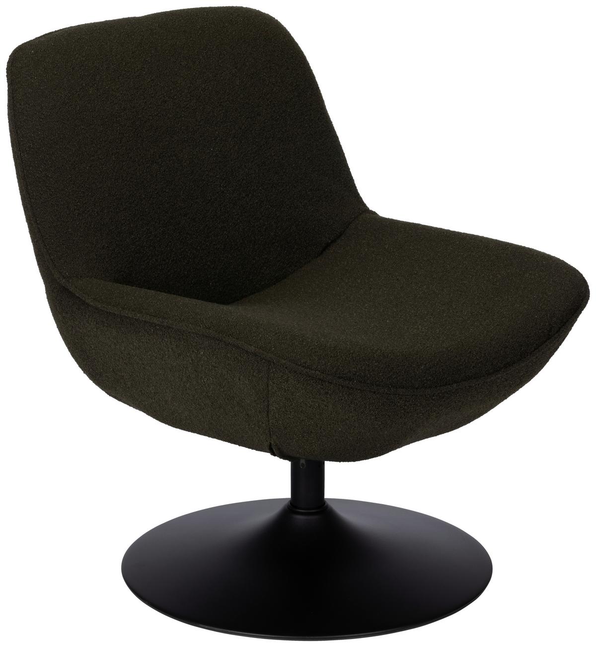 Relaxsessel Ramo Dunkelgrün B: 69 cm - Dunkelgrün/Schwarz, Basics, Textil/Metall (69/77/72cm) - Livetastic