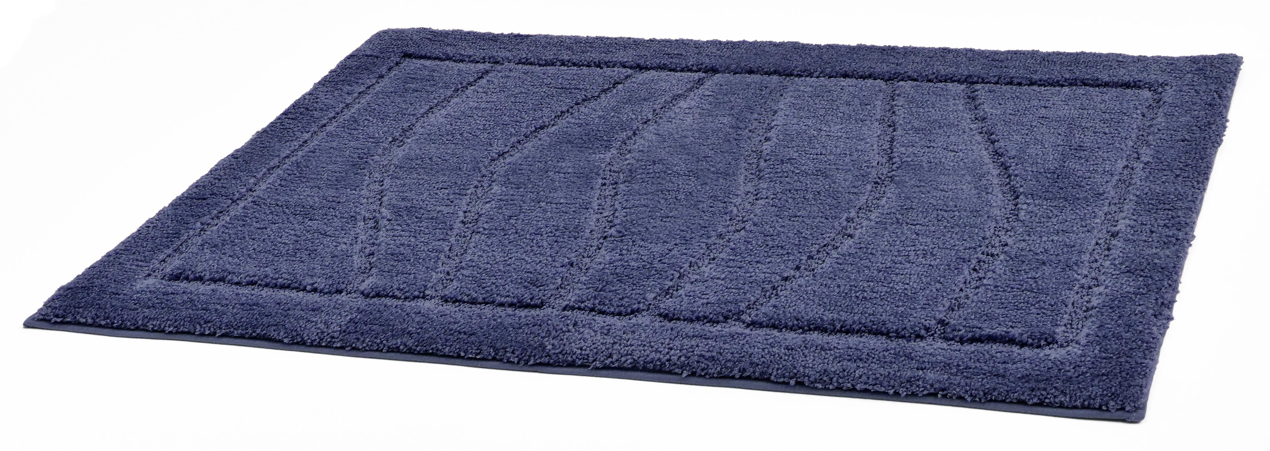 Badematte Lasse Blau 60x100 Cm Rutschhemmend - Dunkelblau, ROMANTIK / LANDHAUS, Textil (60/100cm) - James Wood